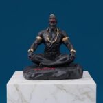 Premium Black Hanuman Ji Idol Statue | Matte Finish Resin Bajrangbali Murti with Gold Detailing - Image 2