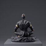 Premium Black Hanuman Ji Idol Statue | Matte Finish Resin Bajrangbali Murti with Gold Detailing - Image 3