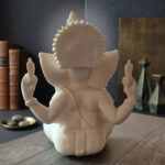 Divine Serenity: Alabaster-Finish Lord Ganesha - Image 3
