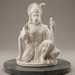 Divine Strength: Alabaster-Finish Lord Hanuman