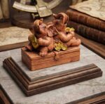 Twin Elephant Love Harmony Showpiece