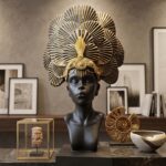 Exquisite Noir & Gold Regal Bust