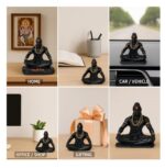 Premium Black Hanuman Ji Idol Statue | Matte Finish Resin Bajrangbali Murti with Gold Detailing - Image 4