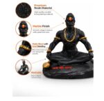 Premium Black Hanuman Ji Idol Statue | Matte Finish Resin Bajrangbali Murti with Gold Detailing - Image 5