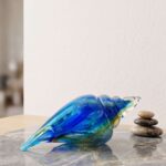 CD Premium Ocean Wave Blown Glass Conch Sculpture - Image 3