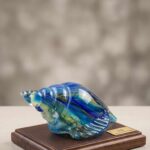 CD Premium Ocean Wave Blown Glass Conch Sculpture - Image 2